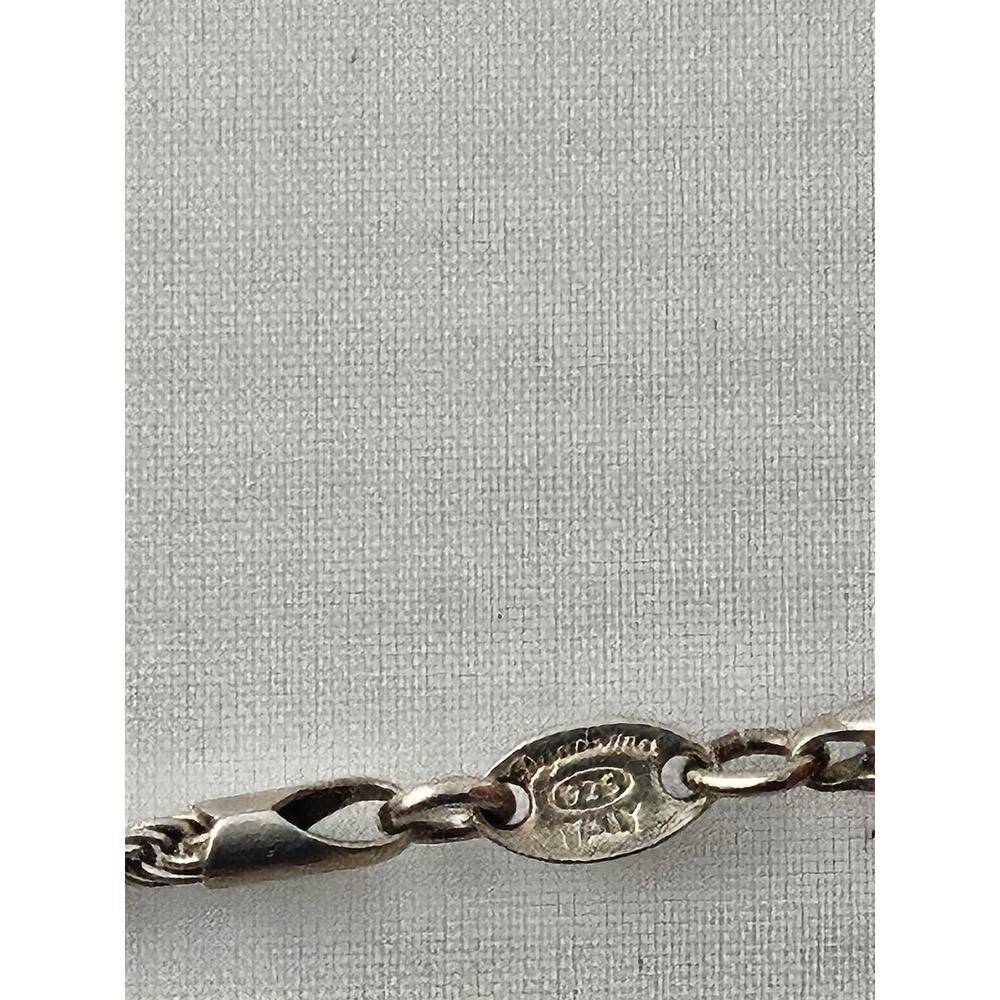 Ladies Dyadema 925 Sterling Silver Italy Vintage 7.25 " Rope Bracelet Petite - Picture 6 of 8